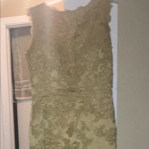 Gold lace formal dress